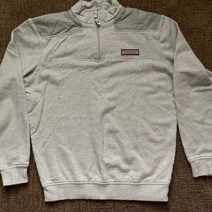 Vineyard Vines Gray Half-Zip Sweater